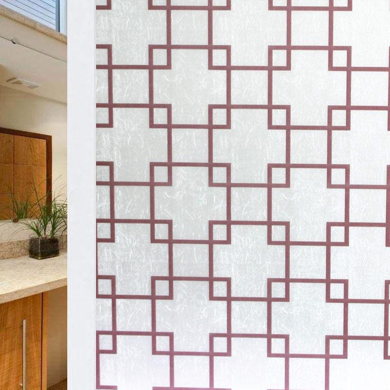 Window Privacy Film Glass WindowFilm Removable Vinyl Door Window CoveringsUV Blocking Sticker for Home Deco