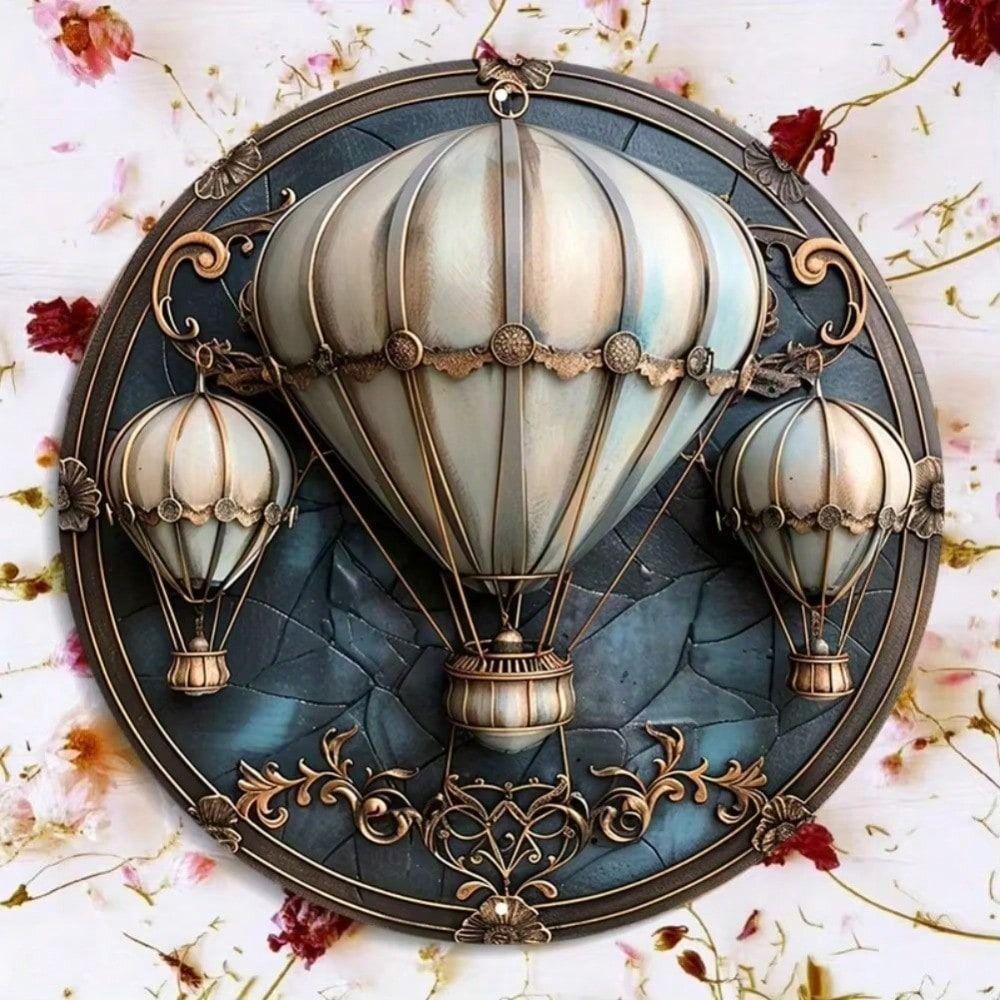 Жестяная Металлическая Настенная Картина Ручная Роспись 20x20см Декор для Дома