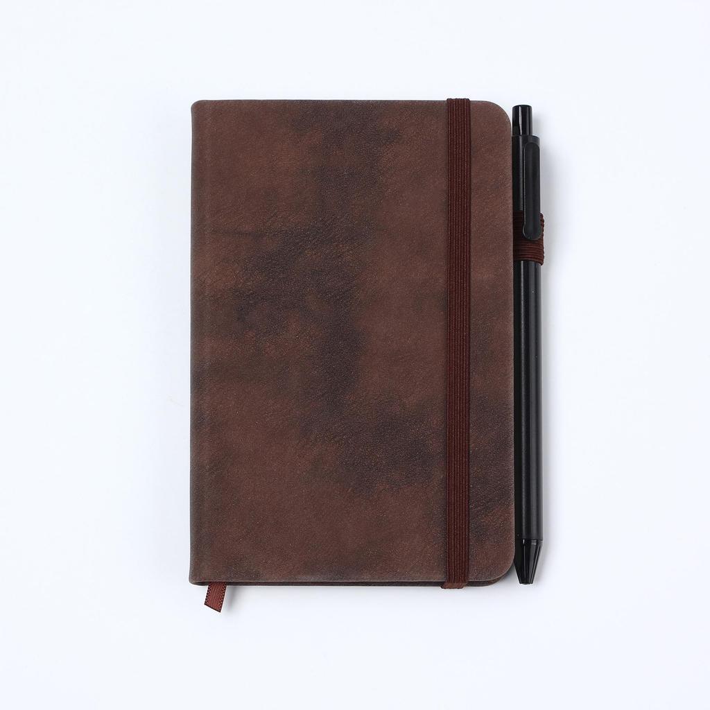 Thickened A6 Portable Strap Notebook - Small Lined Planner Diary with 7.1mm Spacing