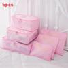 Travel Storage Bags Sixpiece Cubic Set With Multipurpose Compartments For Suitcase Organization