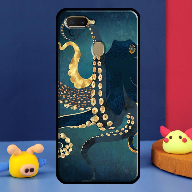 Marine Life Ocean Octopus Case For Oppo A96 A76 A16 A74 A94 A54 S A57 A77 A58 A78 A98 A5 A9 A91 A15 A17 A52 A72 Cover