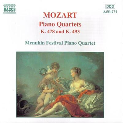 

CD WOLFGANG AMADEUS MOZART, MENUHIN FE - Piano Quartets K. 478 And K. 493 8554274 Naxos 1998 US Classical Used