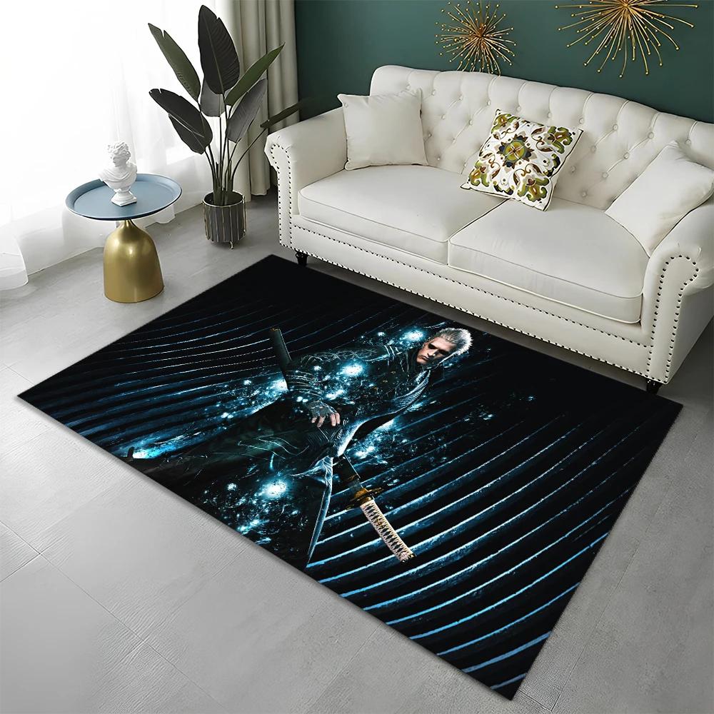 DMC Game D-Devil May Cry Gamer Carpet Rug for Home Living Room Bedroom Sofa Doormat Decor,kid play Area Rug Non-slip Floor Mat