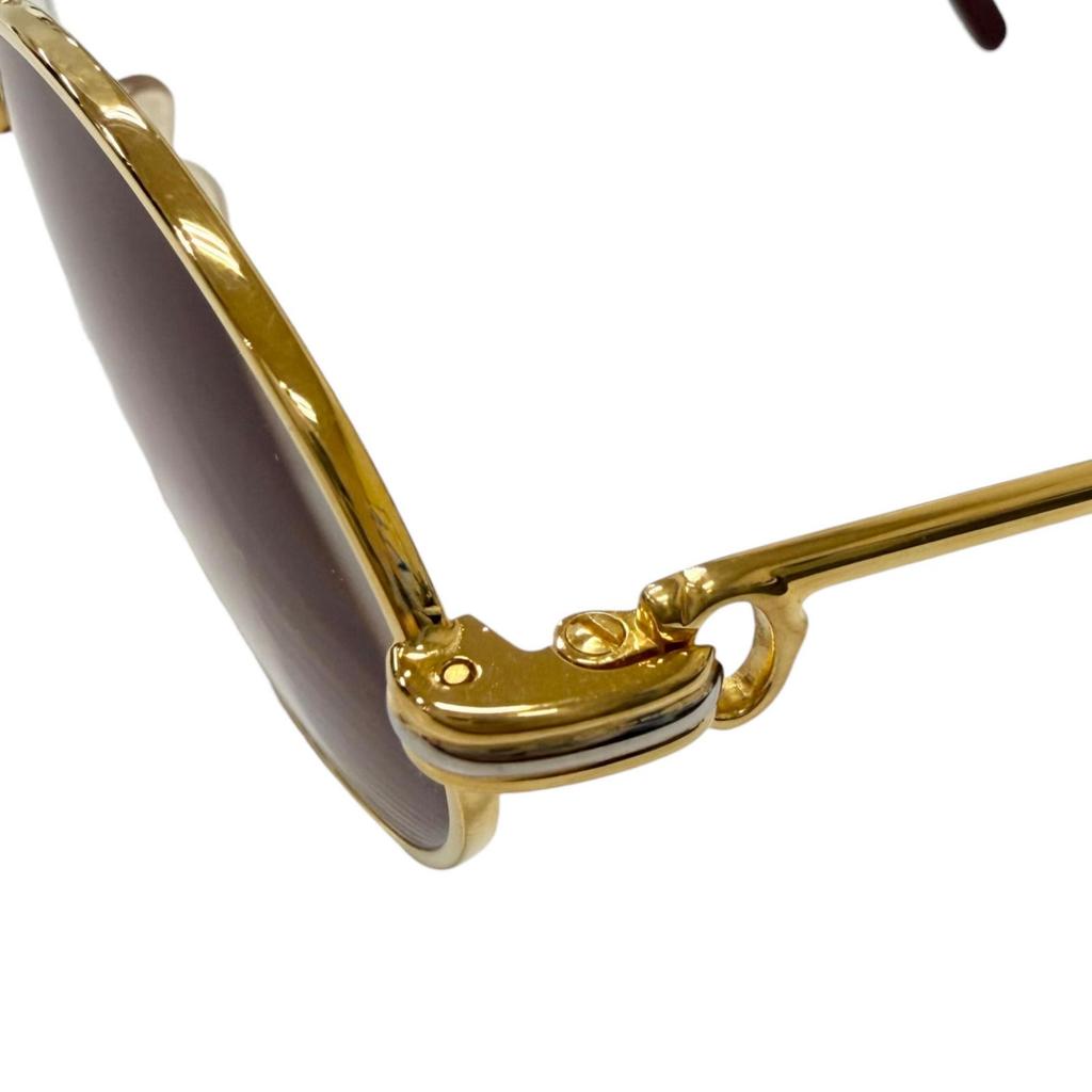 Great Cartier Glasses Trinity Oval Frame Gold Mens Used