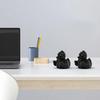 Black Gorilla Duck Figurine 3D Printed Muscle Orangutan Duck Statue Animal Sculpture Home Office Desktop Car Dashboard Decoration Ornament