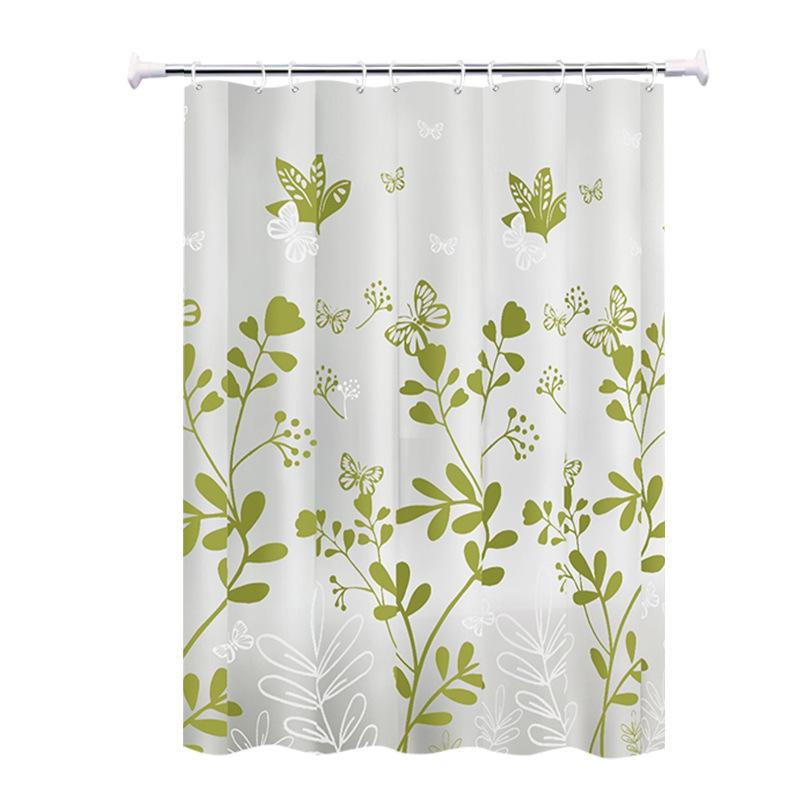 Shower Curtain Waterproof, Mildew-proof, Shading, Hook-free, Bathroom Dry and Wet Separation, Bathroom Shading Curtain