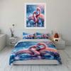Romantic Pink Flamingos Winter Scene Duvet Cover Set With 3D Printing Design Soft Polyester Bedding Set All-Season Comfort