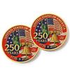 250th Anniversary Commemorative Coin Independence Day Founding Medal Challenge Coin Embossed Metal Coin Color Printed Badge
