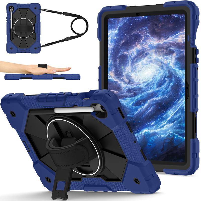 With Pen Holder Case For Samsung Galaxy Tab S10 Lite FE 10.9“ Shockproof Cover Galaxy S9 FE 10.9 11" 360 Rotation Shoulder Strap