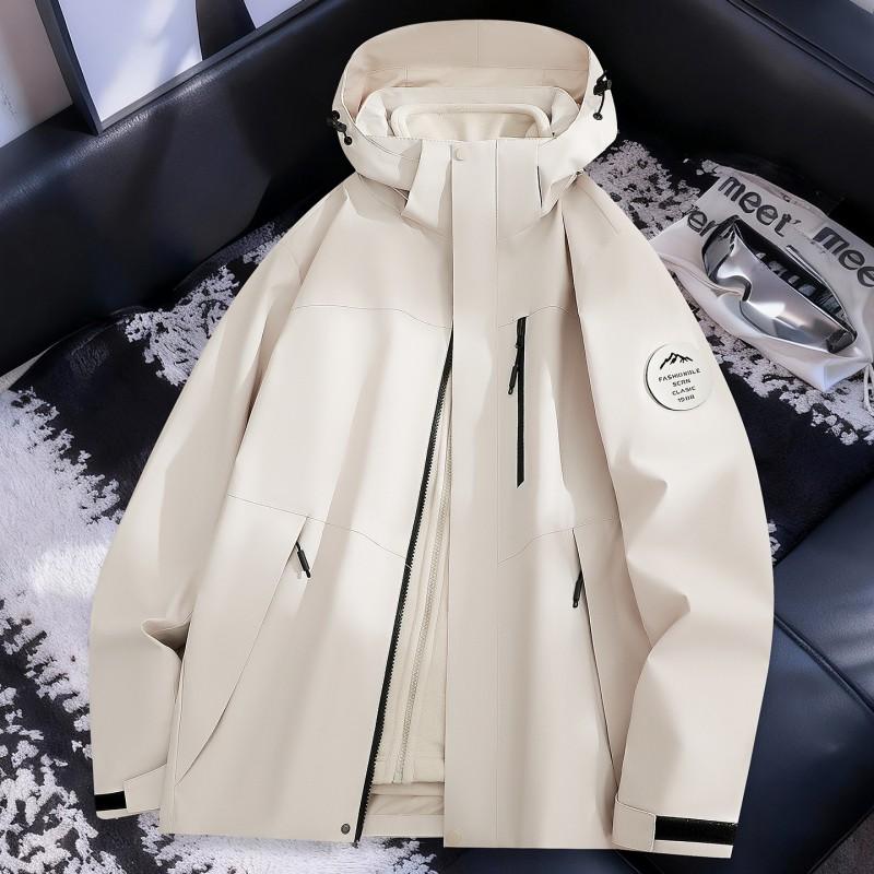 Unisex Winter Waterproof Windproof Outdoor Jacket With Removable Fleece Liner Hiking Camping Travel