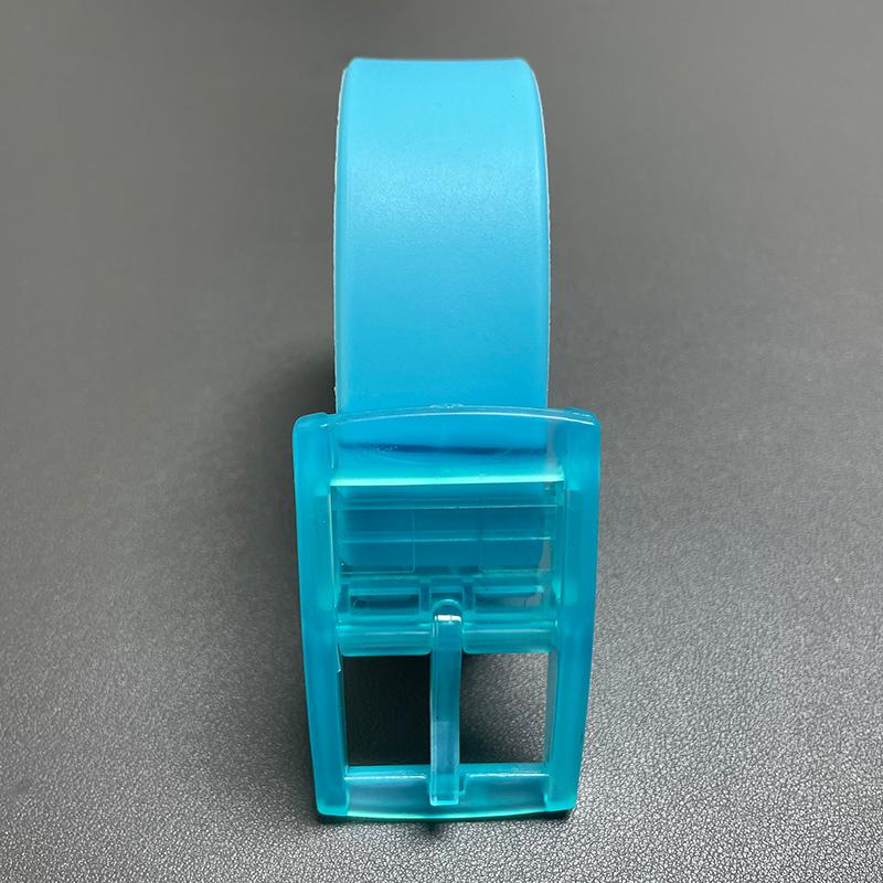 Nuove Cinture Per Uomo Donna Colori Uni Caramella Gomma Siliconica Pelle Forma Ondulata Fibbia in Plastica Cintura Carina Senza Metallo