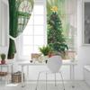 Christmas Tree Watercolor Lantern Gift Window View Blackout Curtains For Living Room Bedroom Window Treatment Blinds Drapes