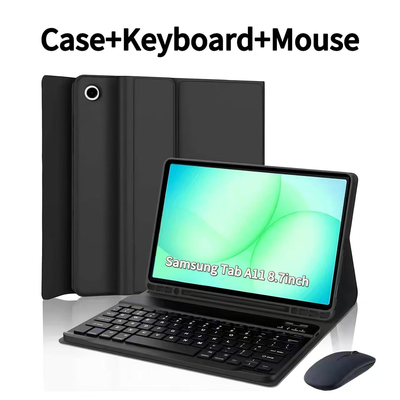 Hoesje voor Samsung Galaxy Tab A11 8,7 Inch Hoesje, Toetsenbordhoes voor Samsung Tab A11 SM-X133/X135/ Draadloos Bluetooth Toetsenbord Tab A11 8.7inch&Russian
