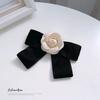 Elegant Camellia Bow Brooch: Retro Pearl Flower Corsage Pin