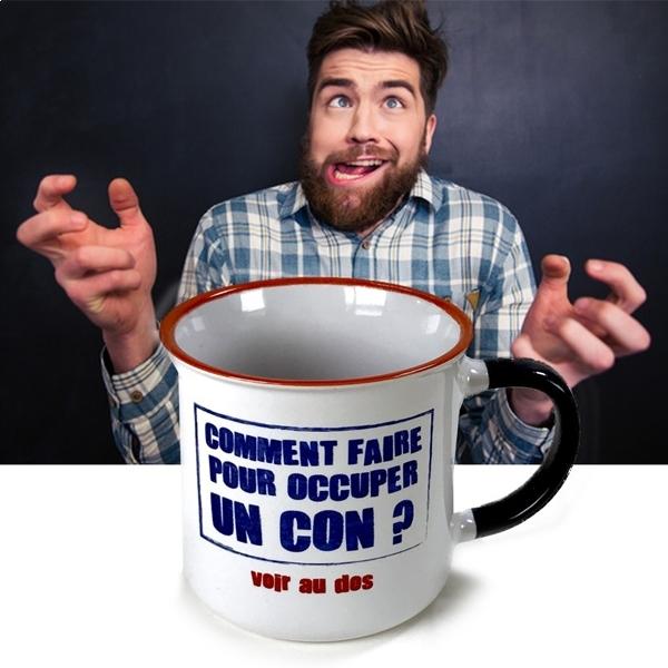 Taza con inscripción cómo ocupar un cono mug originales