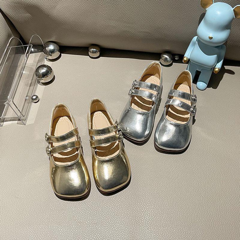 Girls' leather shoes 2025 spring and autumn new foreign fashion children's princess shoes little girl soft sole single shoes baby shoes