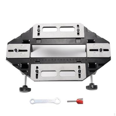 Door Hinge Jig Hole Drilling Guide Aluminum Alloy W/ Router Plate Slotting