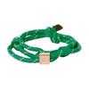 Logo Design Leather Nylon Metal Hardware Bracelet Women Bracelet Green 5IB538-3L74-F077U