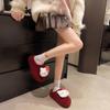 Fashion Versatile, Comfortable and Non-slip Outer Wear Cotton Slippers 2025 Autumn and Winter New Thick-bottomed Warm Women's Head Cotton Slippers