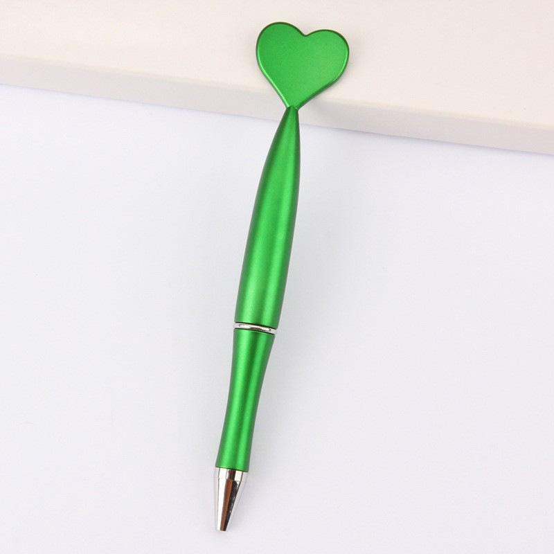 Heart-shaped Plastic Ballpoint Pen - Student Stationery Gift with Customizable Logo