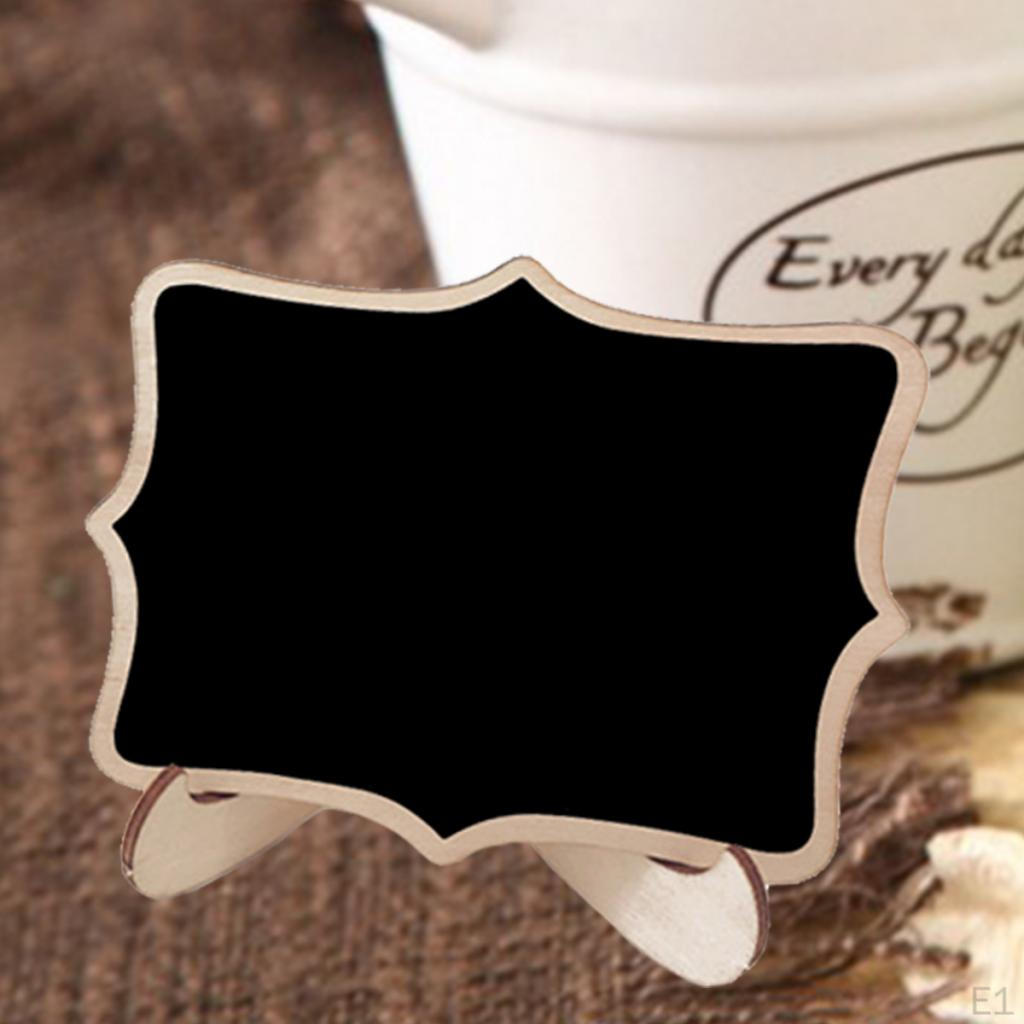 10 Wooden Blackboard Message Labels Wedding Party Table Chalkboard, Comes with Films + Pens