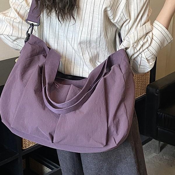 New Ins Style Summer Casual Lazy Shoulder Messenger Tote Bag Versatile Simple Pocket Large Capacity Cloth Bag