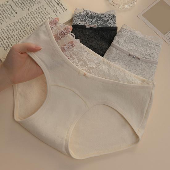 Women Cotton Underwear Mid Rise Seamless Cheeky Hipster Panties Soft Stretch Sexy Lace Bikini Briefs