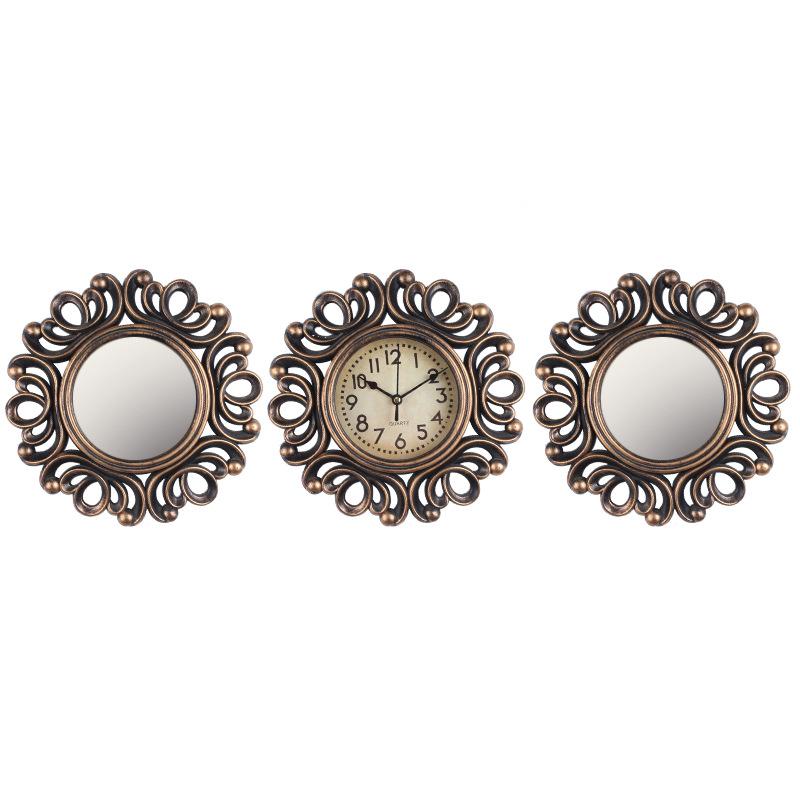 Wall Clock Retro Silent Living Room Home Wall Clock Bedroom Round Art Clock Quartz Clock