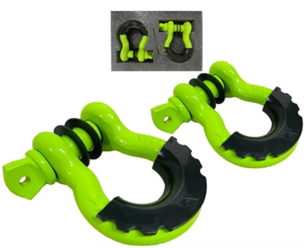 3/4 Zoll, 2 Stück, 19 Tonnen, U-Typ, robust, gesenkgeschmiedet, D-Ring-Schäkel, U-Haken, Schlaufenhaken, Anhängerseil, Auto, SUV, Modifikation