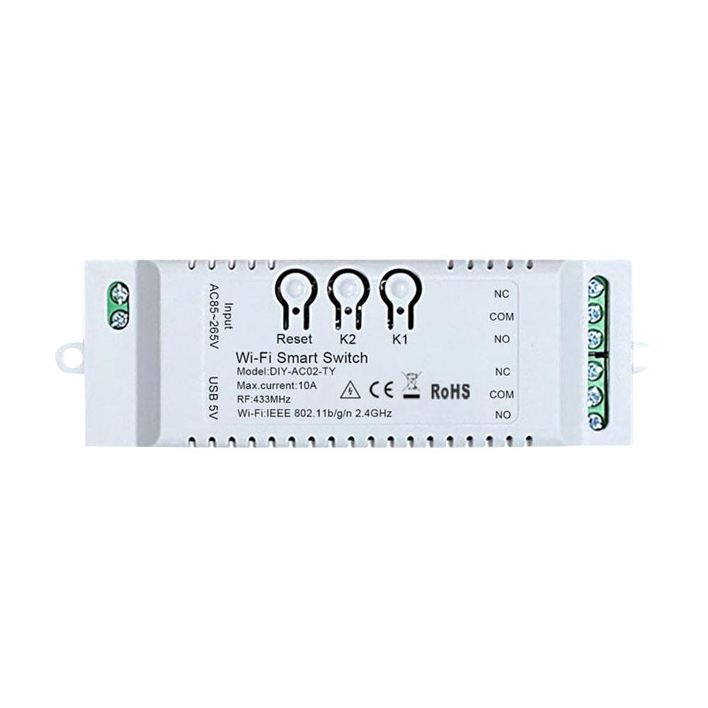 7-32V/85-265V WIFI Relay Switch Module Work with Alexa Google Home Smart Switch Module Smart Life APP 2CH RF 433MHZ