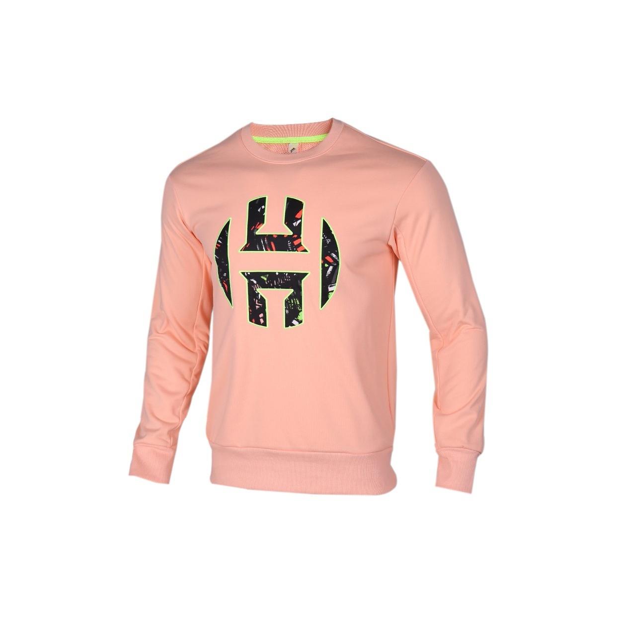 adidas Harden Fle Crew Basketball Sports Pullover Pink Red Men s FR6166 S