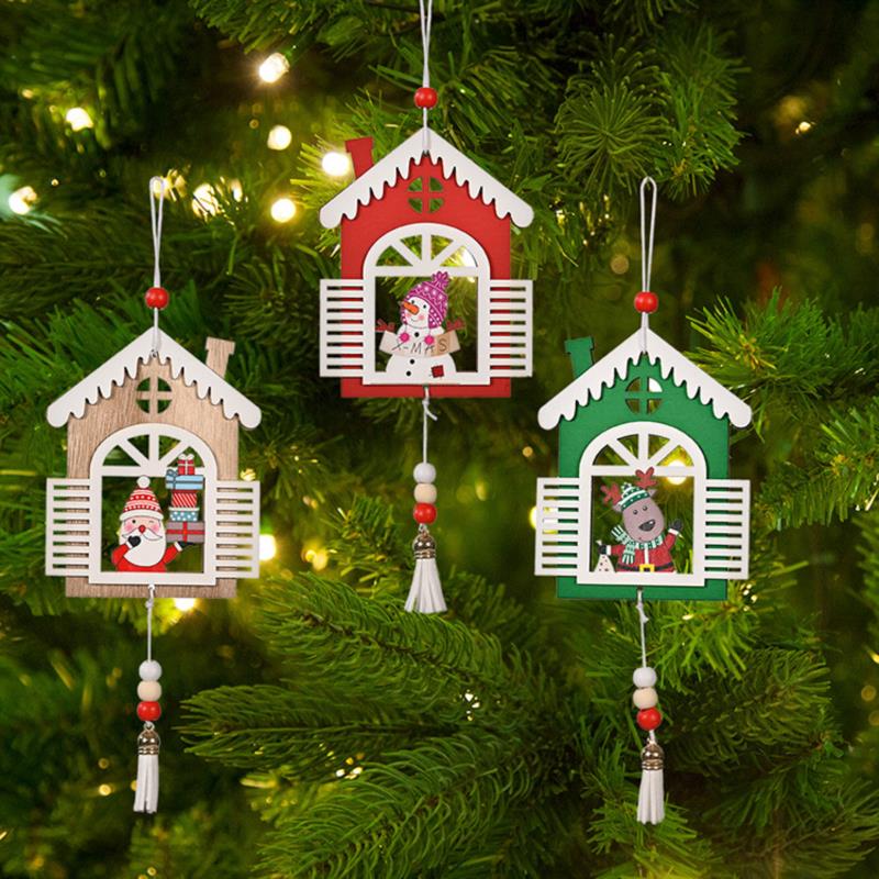 2022 Christmas Decor Buy Christmas Tree Decoration Wooden House Tassel Pendant 2022 Christmas  Decor At Affordable Prices — Free Shipping, Real Reviews With Photos — Joom