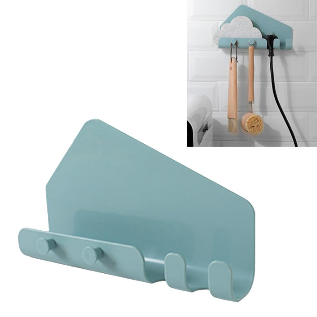 Suport adeziv pentru tabletă, montat pe perete, 4 cârlige, cu potrivire universală, suport de încărcare pentru telefon mobil, mare