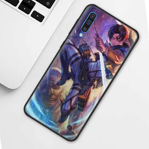 Anime Attack On Titan-deksel til Samsung Galaxy A70 A50 A90 5G A40 A30 A20 A70s A10 s A20e A10e svart silikontelefon Coque