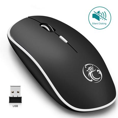 Tichá bezdrátová myš 2,4 GHz počítačová myš Mini myš Bezdrátová ergonomická myš Bezhlučné tlačítko USB
