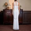 Summer New Mesh Fishbone Tube Top Dress, Sexy Temperament Muse Backless