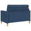 2 Piece Storage Sofa Set Blue Polyester