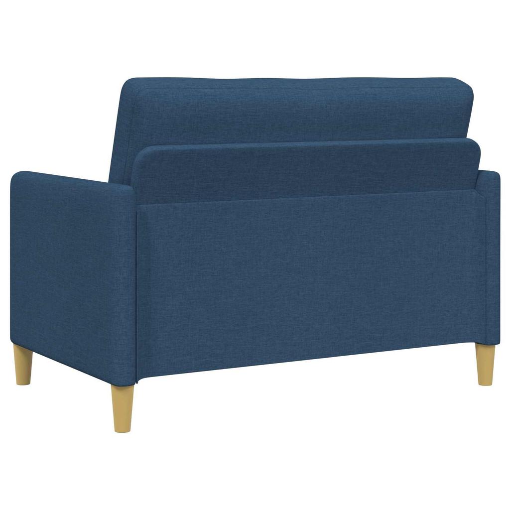 2 Piece Storage Sofa Set Blue Polyester