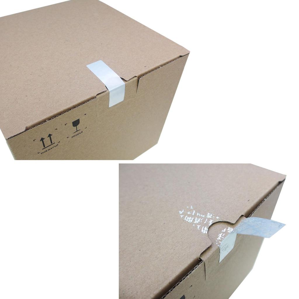 Manipulation und unbefugter Sicherheits-Matt-Japanischer 50x15mm Packung mit [Verhindert Öffnen] Siegel, silber, Text, [Wert 500]