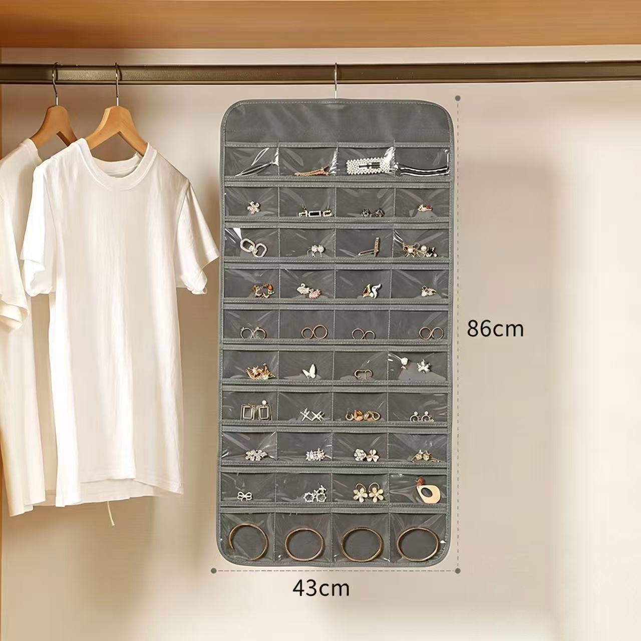 

80/48 Pocket Jewelry Storage Roll, Double-sided Transparent Large-capacity Portable Pendant Bag Jewelry Organizer Storage Bag