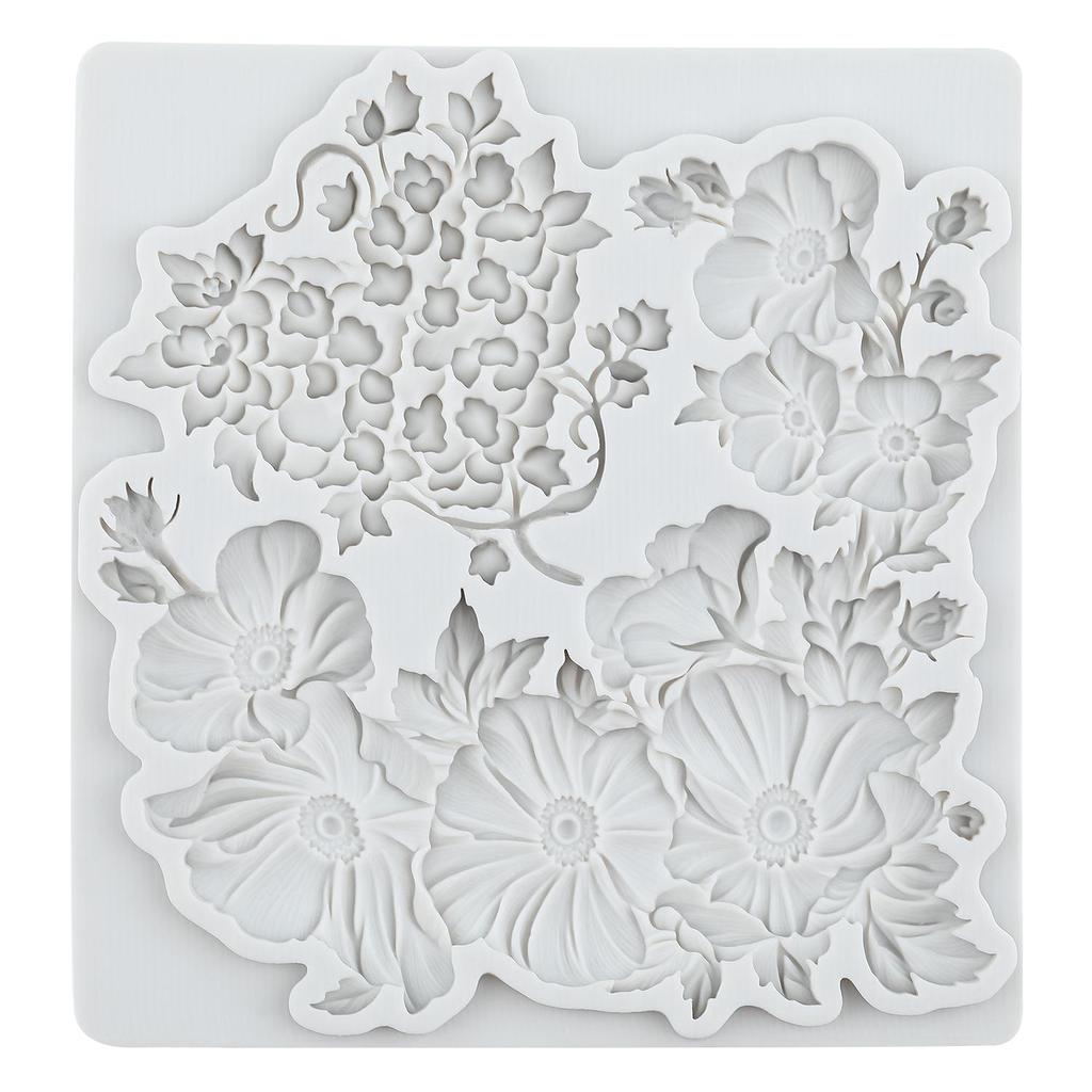 Flower Silicone Molds Chrysanthemum Poppy Flower Fondant Mold Cake Decorating Tools Cupcake Topper Candy Chocolate Gumpaste Mold