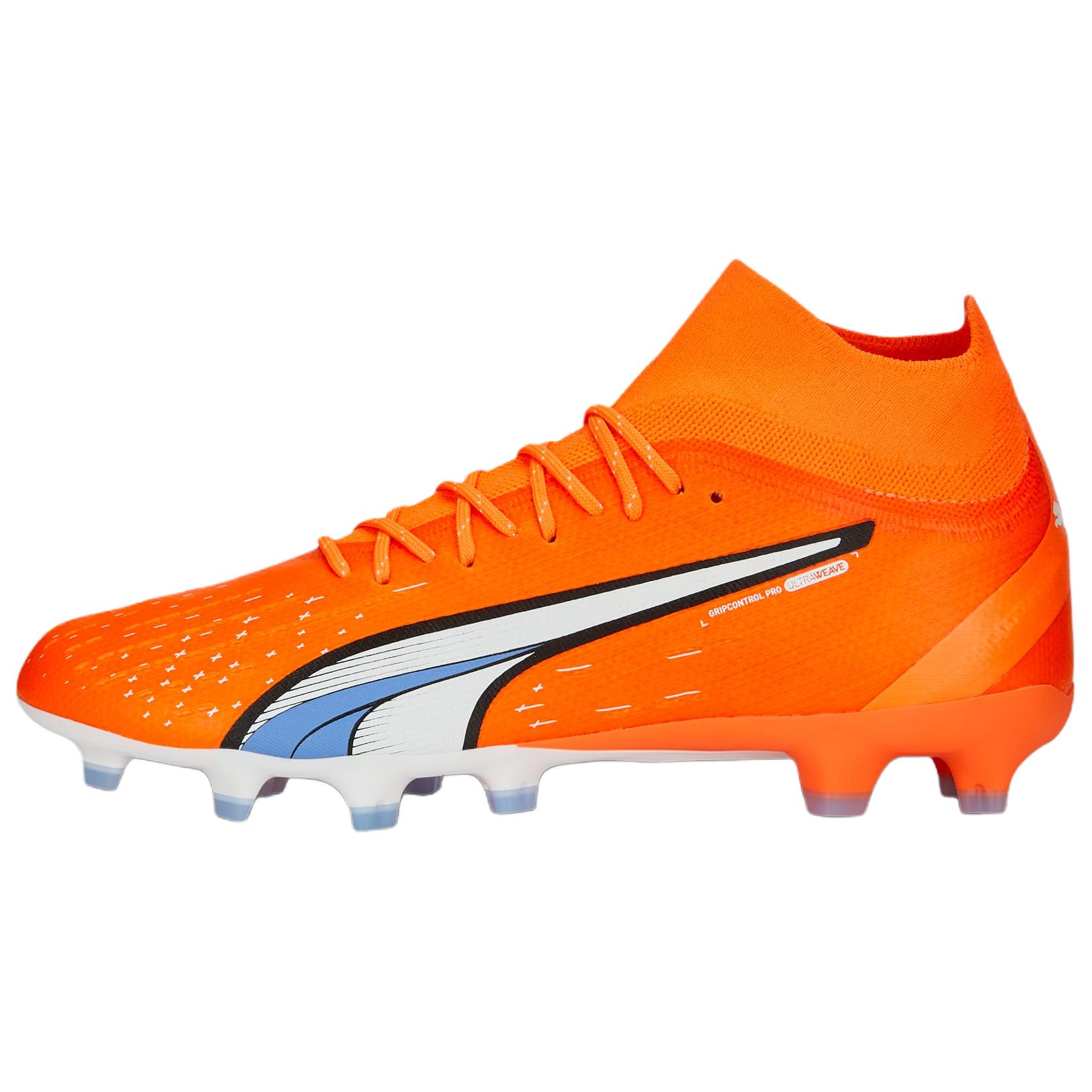PUMA Ultra Pro AG Artificial Ground FG Firm Ground Soccer Shoes Unisex Orange White 107240-01 40.5