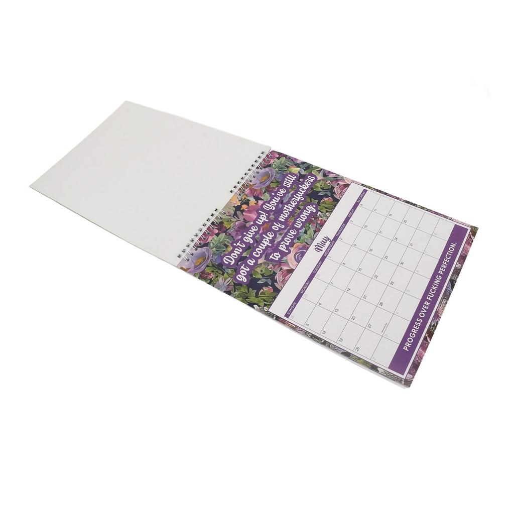 Kalendarz Biurkowy 2024 Wielofunkcyjny Innowacyjny Zabawny Gruby Papier Miesięczny Zdrowie Psychiczne Mały Biurkowy Kalen