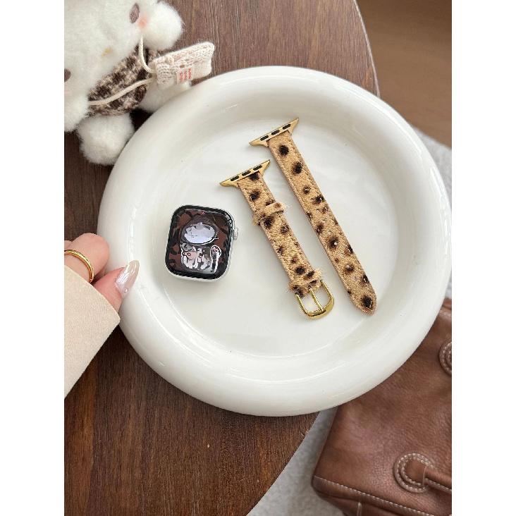 

Leopard Watch Accessories for Iwatch Band S10 9 8 7 6 Ultra Leather Watch Strap for Apple Watch 44mm Band 38 40 41 42 45 49 46mm for 38 40 41mm света леопард