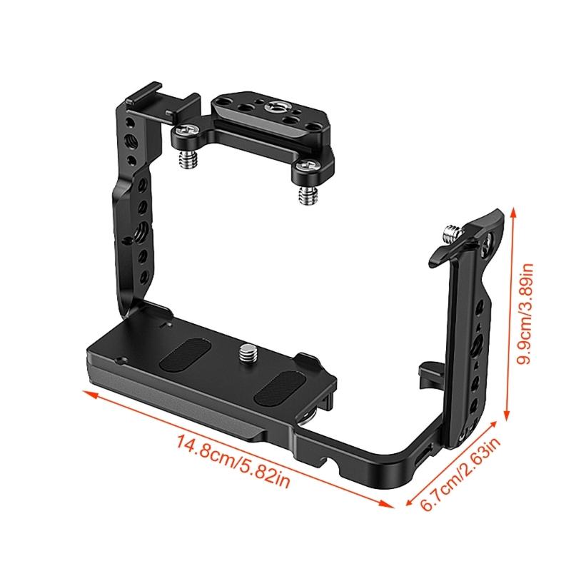 Professional Camera Cage Camera Full Cage for FX2 Aluminum Video Rig Button Cold Shoe QR Base Accessories