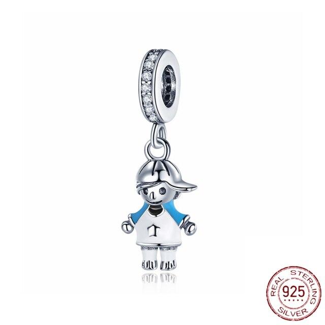 Nouveau 925 En Argent Sterling Rose Fille Garçon Rose Étincelle Entretoise Clip Charme À Perles Original De Mode Bracelet Bijoux À Bricoler Soi-Même Pour Les Femmes