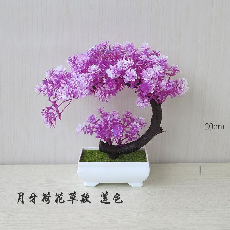 Plantas Artificiales Decoración Bonsái en Maceta Árbol Pequeño Maceta Planta Falsa Maceta Adornos de Jardín Zen Decoración de Mesa Hogar Habitación