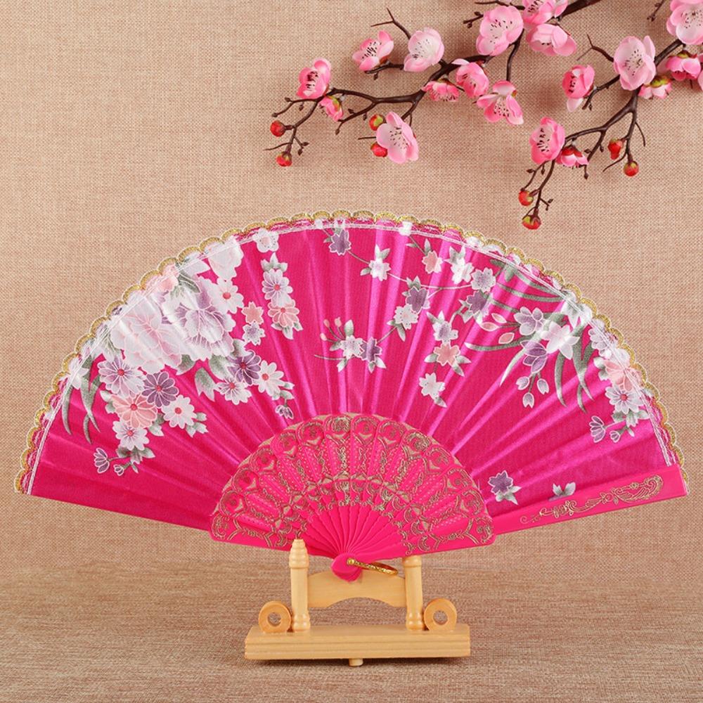 

Plastic Folding Fan Chinese Style Hand Held Fan New Dance Fan Craft