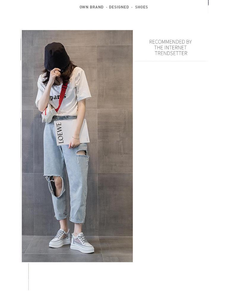 2021 Spring/Summer Women's Trendy Platform Mesh Boots: Height-Enhancing, Breathable, Casual Style