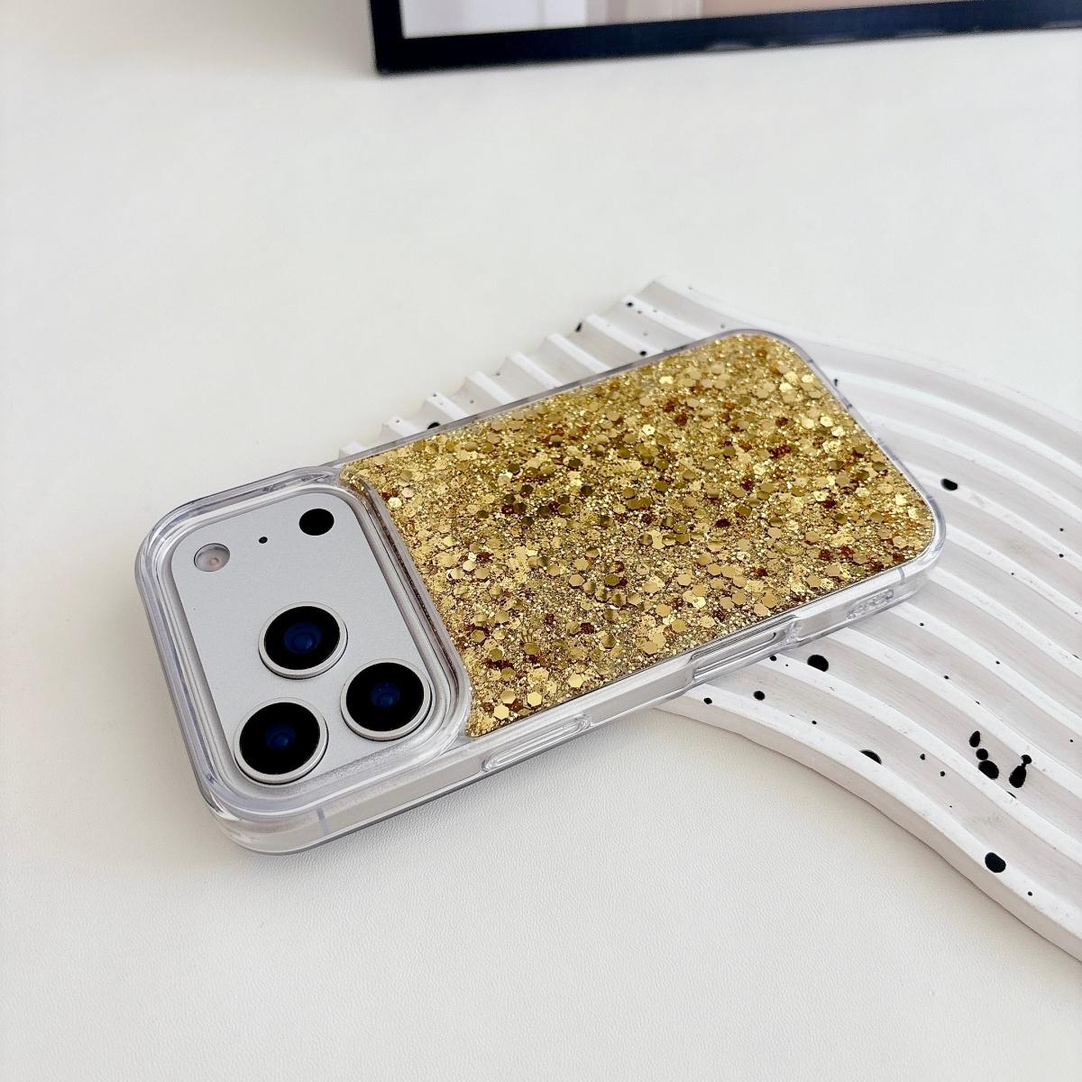 

Розкішні Блискучі Паєтки Чохли Для Телефонів Для iPhone 17 Air 16 15 14 13 12 11 Pro Max Plus М який Силікон Блискучий Покриття з Крапельним Клеєм iPhone Air